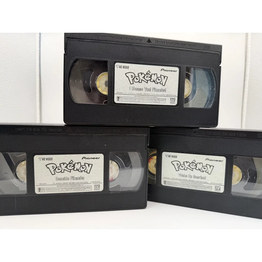 Pokemon Seaside‎ Pikachu, I Choose You Pikachu, Wake up Snorlax VHS Lot of 3